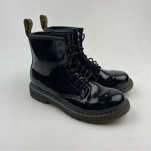 DR MARTENS 1460 PATENT LEATHER LACE UP BOOTS SIZE 5